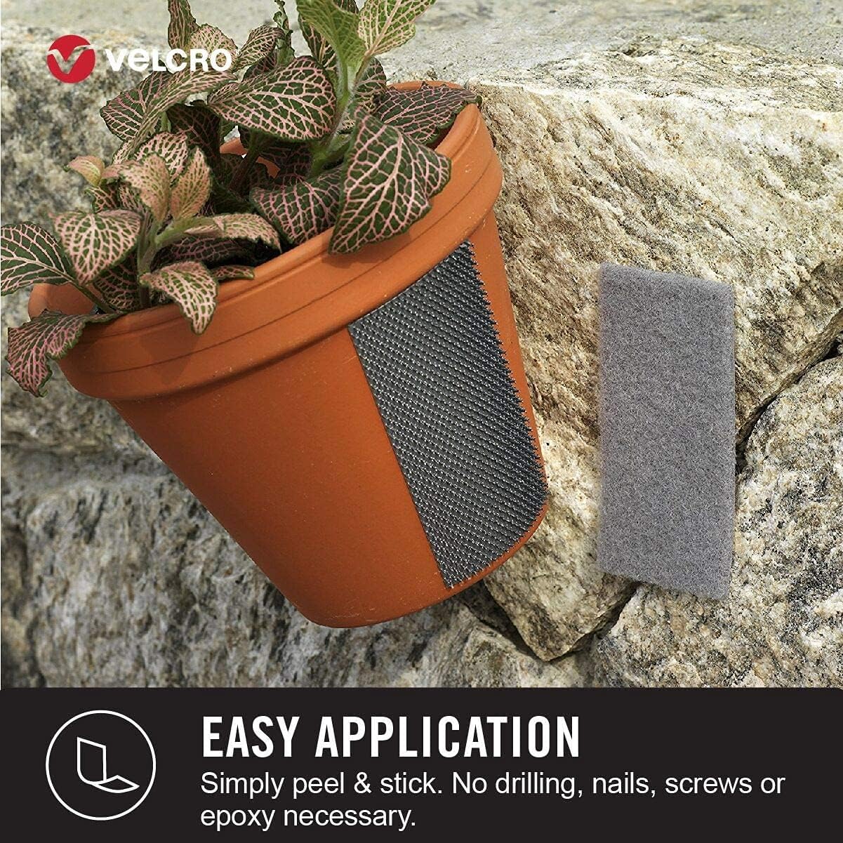 VELCRO Brand Extreme Outdoor Mounting Tape | 20Ft x 1 In, Holds 15 lbs | Strong Heavy Duty Stick on Adhesive | Mount on Brick, Concrete for Hanging, 30702 - Image 2